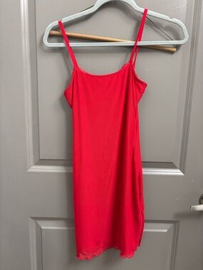 H&M Red Spaghetti-Strap Slip Dress